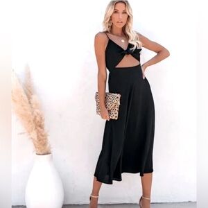Vici Black Dress Vici Anaya Cutout Midi Dress in Black Size XS